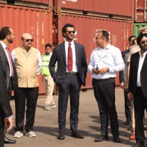 H.E. Abdulla bin Touq Al Marri, UAE Minister of Economy, visits Hind Terminals Logistics Park in Palwal, Haryana and reviews the company’s current operations and future investments plans for India