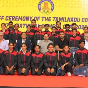 Tamil Nadu State Olympic Association send off all 446 Athletes to participate in 37th National games