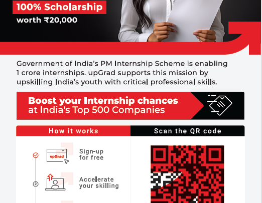 upGrad commits INR 200cr Scholarship Program to train 1 lakh Youth for Hon. PM’s Internship Scheme