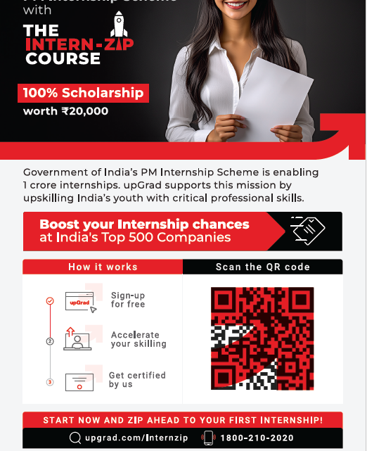 upGrad commits INR 200cr Scholarship Program to train 1 lakh Youth for Hon. PM’s Internship Scheme